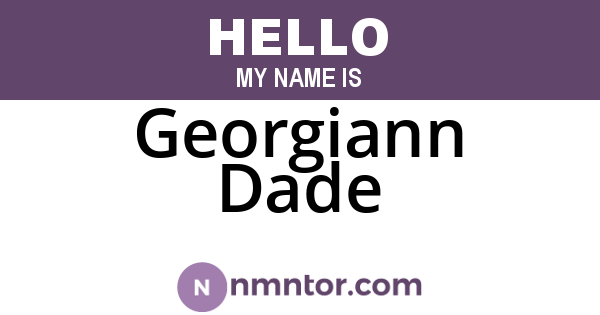 Georgiann Dade
