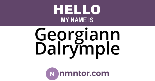 Georgiann Dalrymple