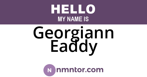 Georgiann Eaddy