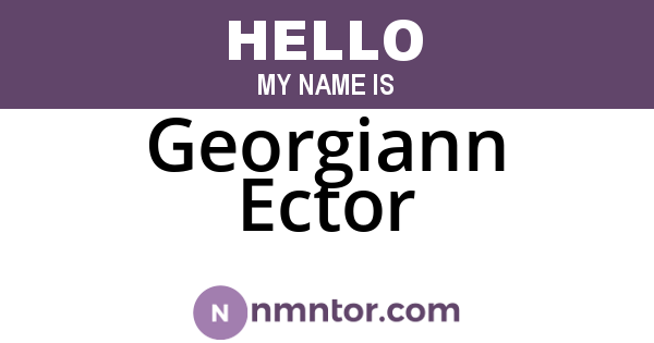 Georgiann Ector