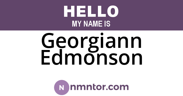 Georgiann Edmonson