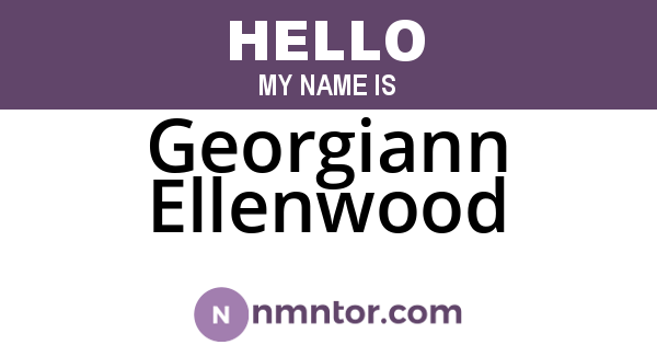 Georgiann Ellenwood