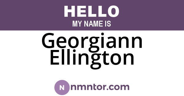 Georgiann Ellington