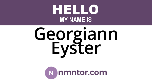Georgiann Eyster