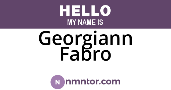 Georgiann Fabro