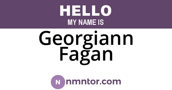 Georgiann Fagan