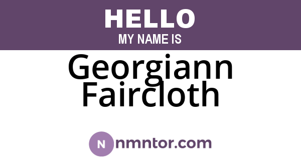 Georgiann Faircloth