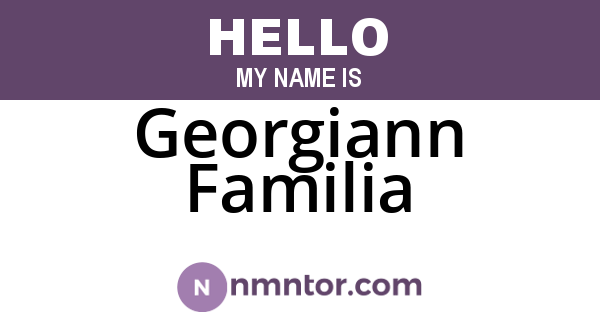 Georgiann Familia