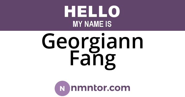 Georgiann Fang
