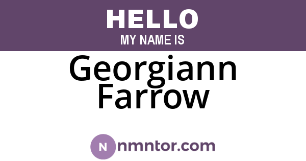Georgiann Farrow