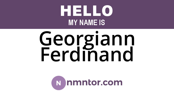 Georgiann Ferdinand