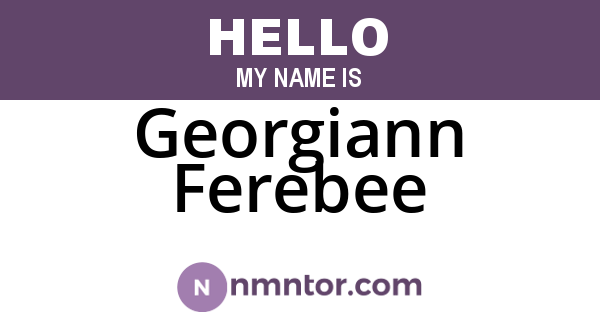 Georgiann Ferebee