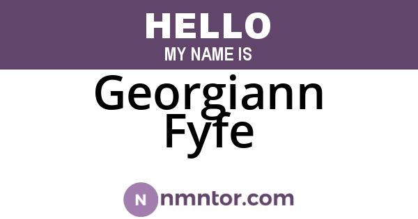 Georgiann Fyfe