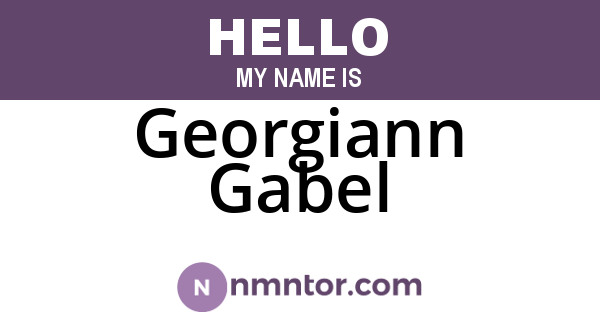 Georgiann Gabel