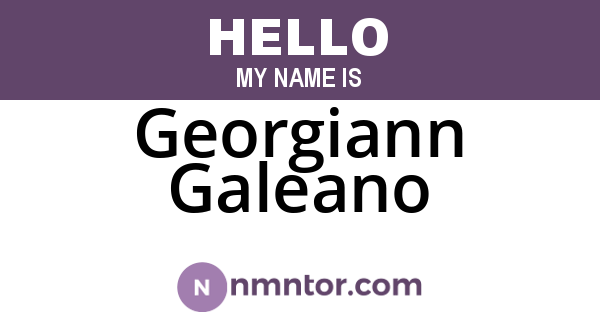 Georgiann Galeano