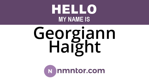 Georgiann Haight
