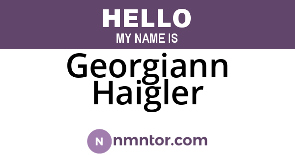 Georgiann Haigler