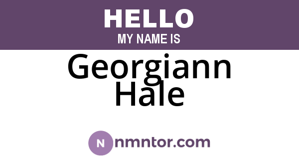 Georgiann Hale