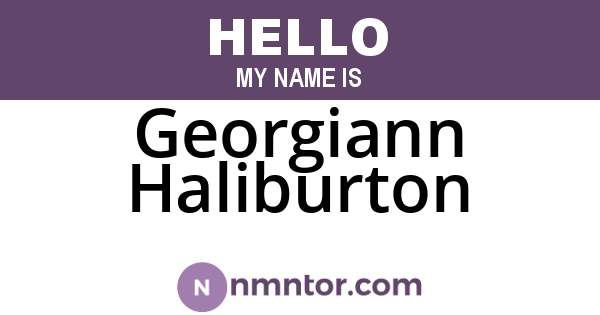 Georgiann Haliburton