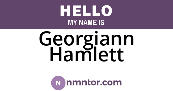 Georgiann Hamlett