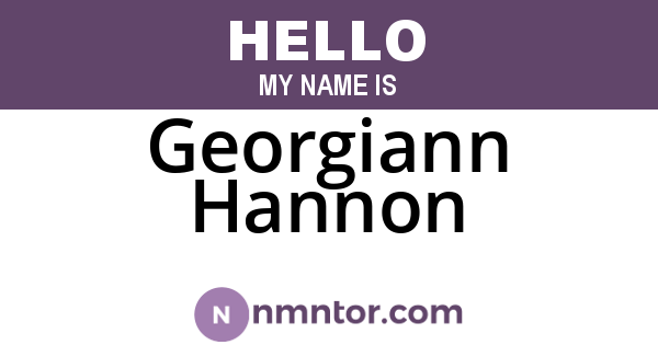 Georgiann Hannon