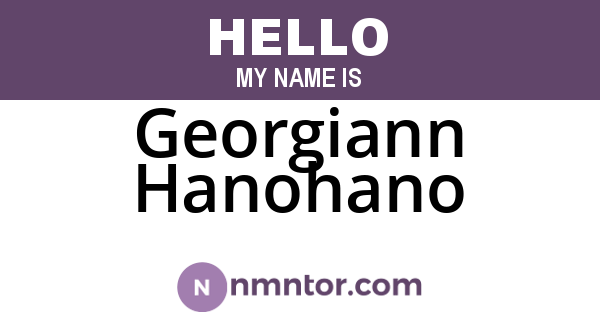 Georgiann Hanohano