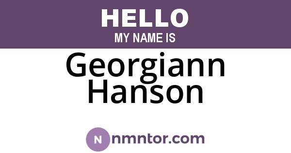 Georgiann Hanson