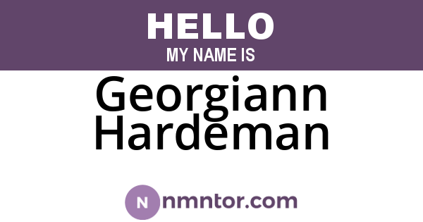 Georgiann Hardeman