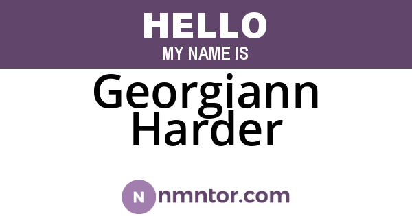 Georgiann Harder