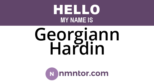 Georgiann Hardin