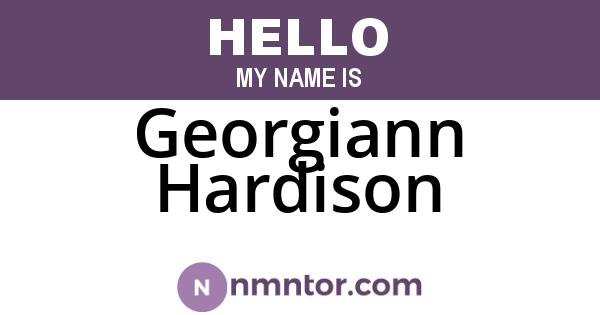 Georgiann Hardison