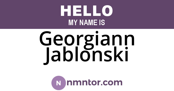 Georgiann Jablonski
