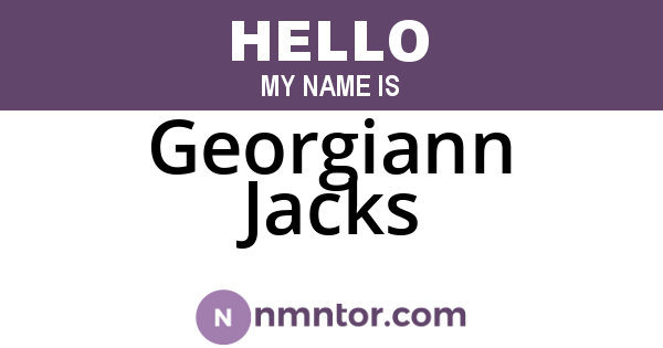 Georgiann Jacks