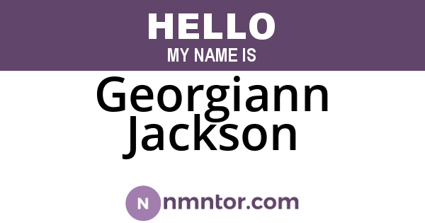 Georgiann Jackson