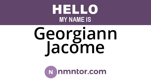 Georgiann Jacome