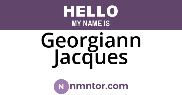 Georgiann Jacques