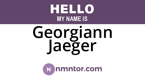 Georgiann Jaeger