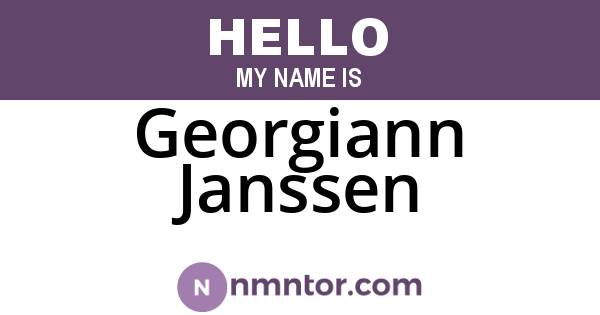 Georgiann Janssen