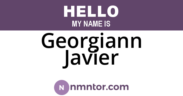 Georgiann Javier