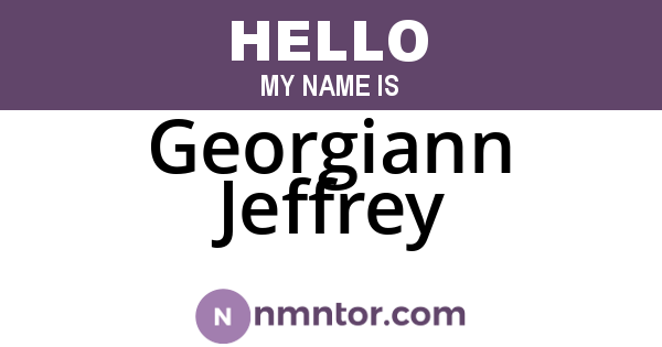 Georgiann Jeffrey