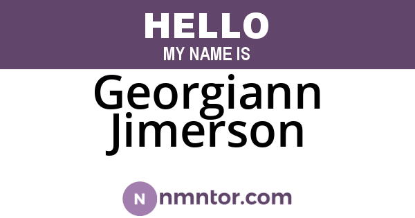 Georgiann Jimerson