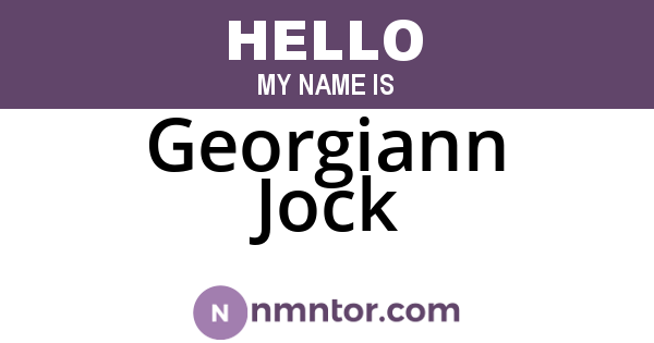 Georgiann Jock