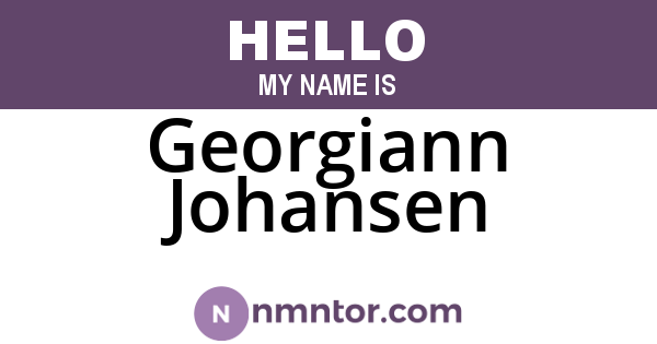 Georgiann Johansen