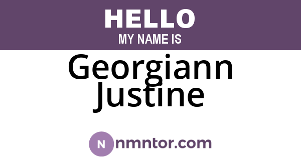 Georgiann Justine