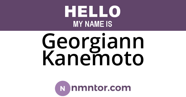 Georgiann Kanemoto