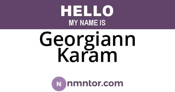 Georgiann Karam