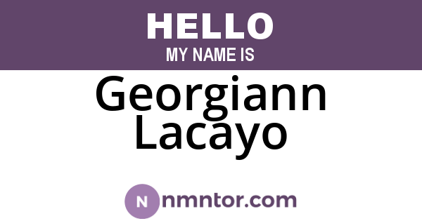Georgiann Lacayo