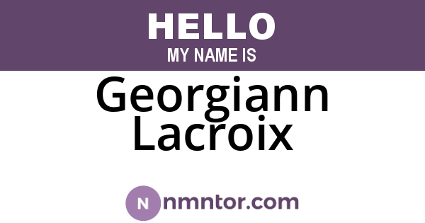 Georgiann Lacroix