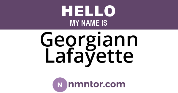 Georgiann Lafayette
