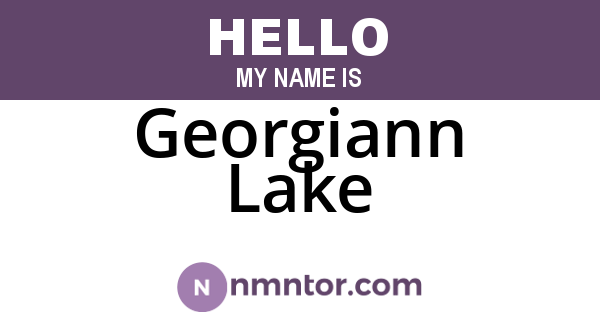 Georgiann Lake